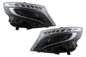 Faruri LED compatibile cu Mercedes V-Class W447 Vito (2014-2017) Negru
