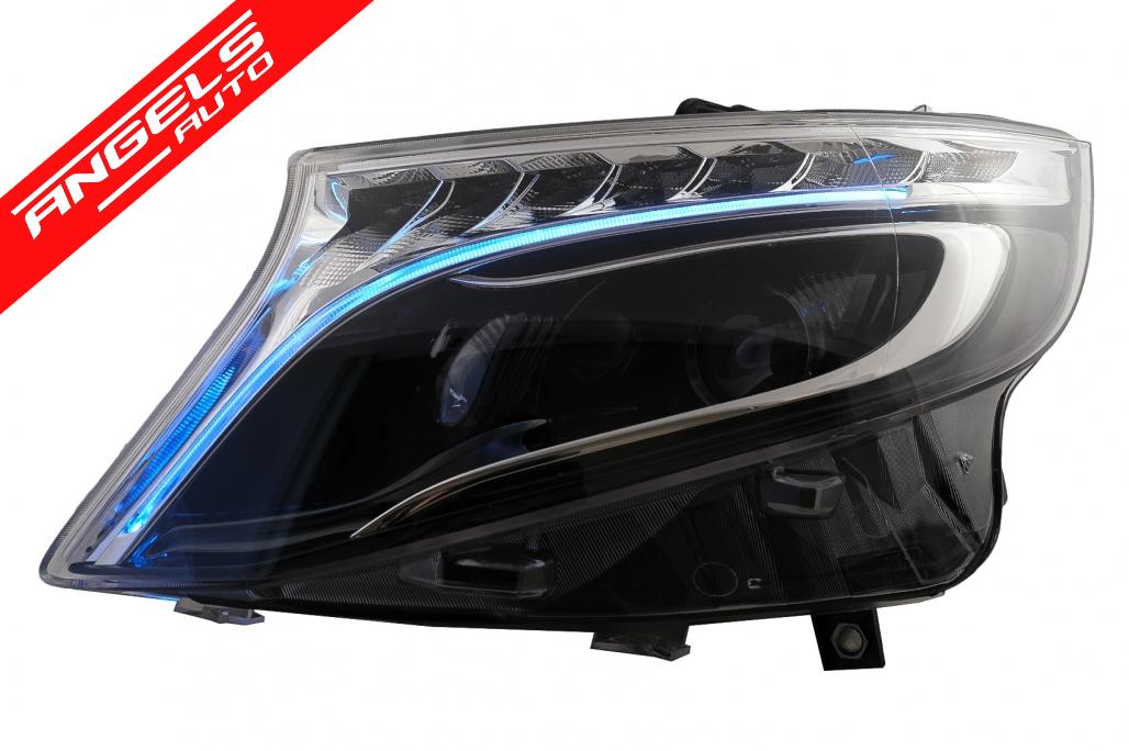Faruri LED compatibile cu Mercedes V-Class W447 Vito (2014-2017) Negru - imagine 5