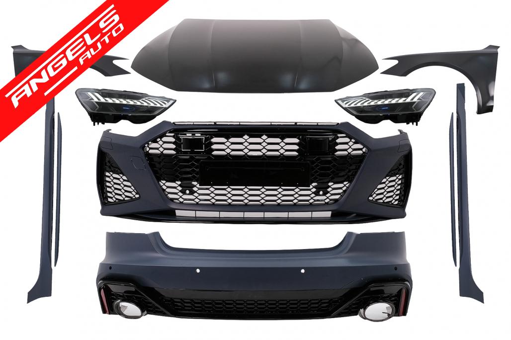 Pachet Exterior compatibil cu Audi A7 4G Facelift (2015-2017) Wide RS Design Conversie la 2020