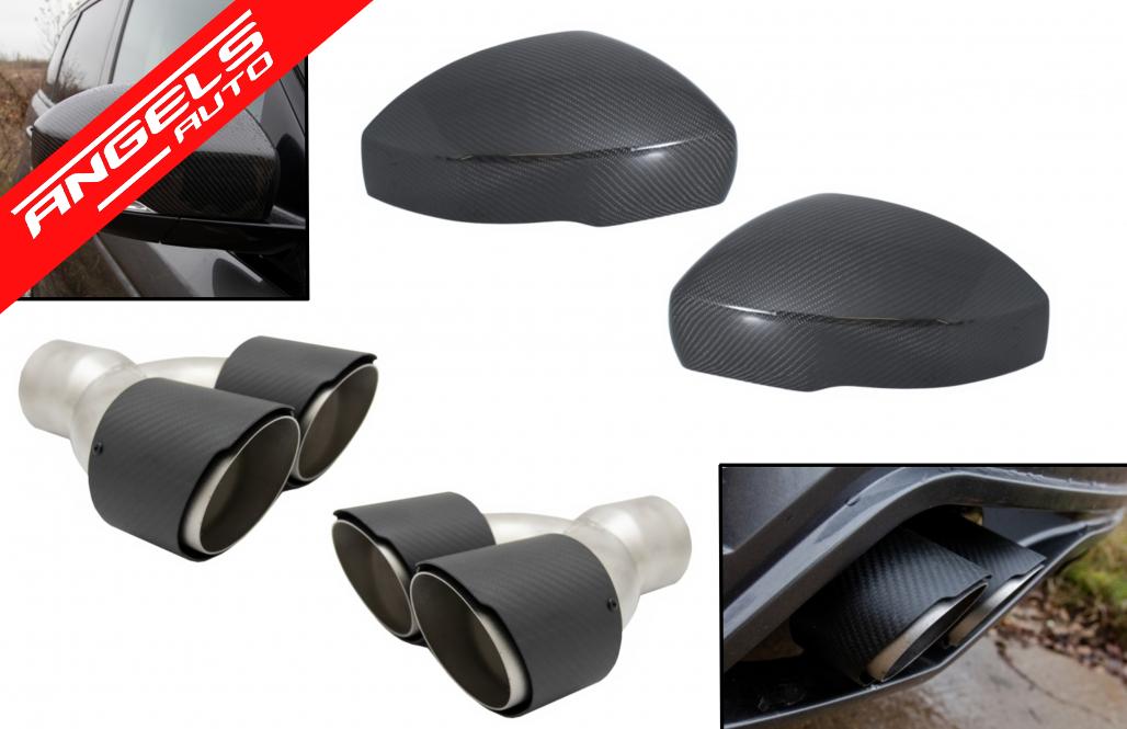 Tobe Evacuare + Capace Oglinzi compatibile cu Land Rover L405 L494 (13-17) L462 (2017+) Carbon
