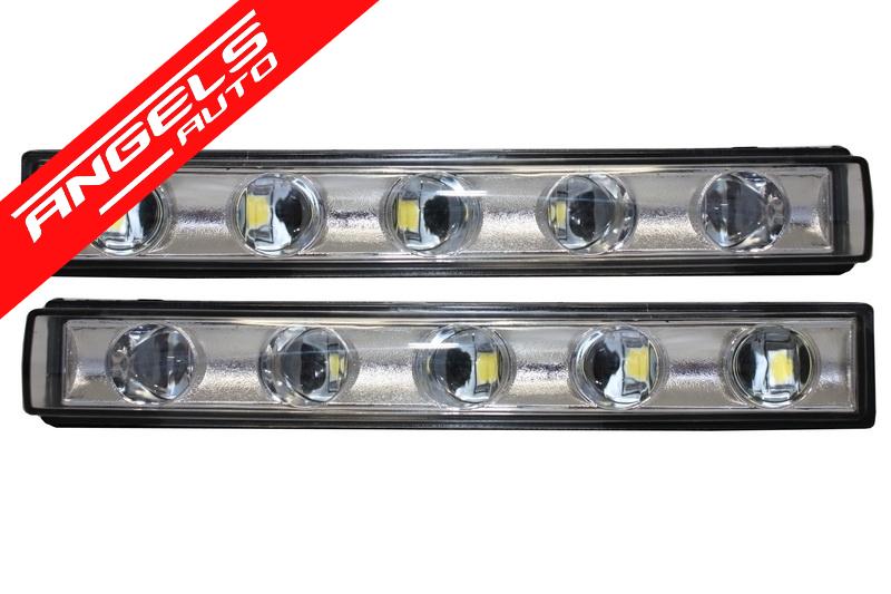 Carcasa Faruri cu Lumini Zi LED compatibila cu Mercedes W463 (89-12) G65 Look + Faruri Bi-Xenon - imagine 5
