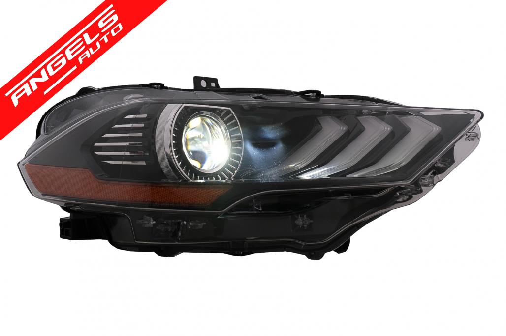 Faruri LED compatibile cu Ford Mustang Facelift (2018-2023) Negru Semnal Dinamic RGB DRL - imagine 4