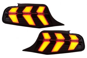 Stopuri LED compatibile cu Ford Mustang V Pre-Facelift (2010-2012) Fumuriu 7 Moduri Dinamice