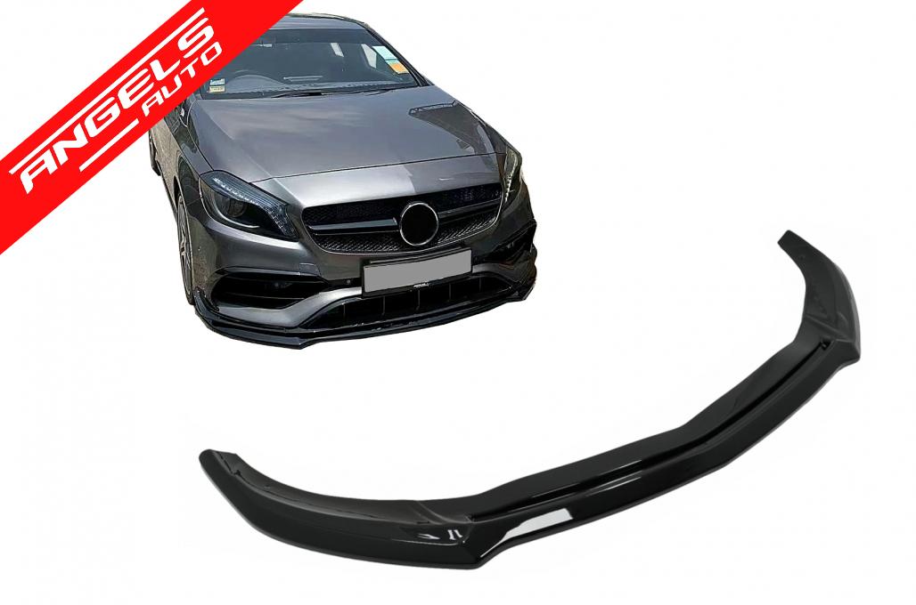 Lip Bara Fata compatibil cu Mercedes A-Class W176 AMG Facelift (2015-2018) Negru Lucios