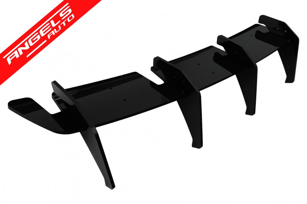 Prelungire Difuzor Bara Spate compatibila cu Mercedes W176 A45 Hatchback (15-18) Negru Lucios - imagine 3