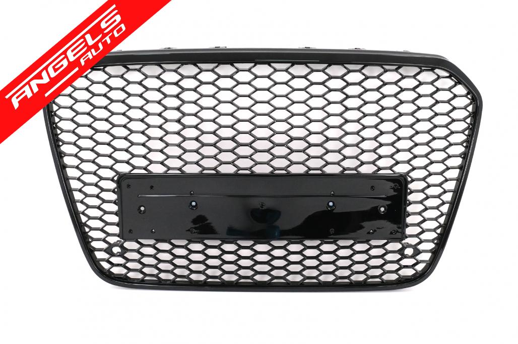 Grila Centrala compatibila cu Audi A6 C7 4G (2011-2014) Negru Lucios - imagine 2