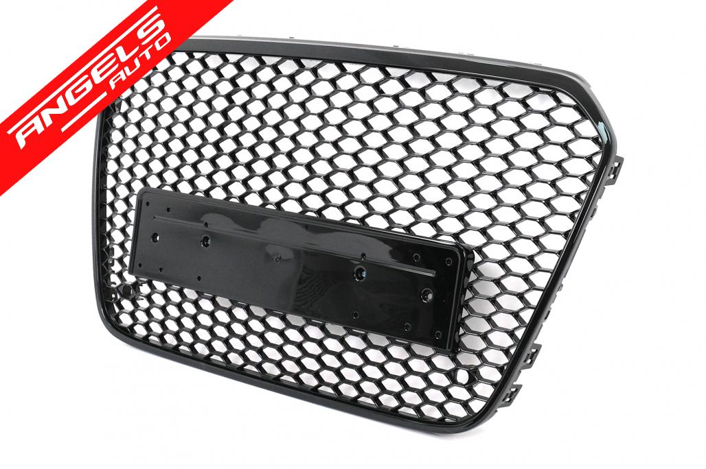 Grila Centrala compatibila cu Audi A6 C7 4G (2011-2014) Negru Lucios - imagine 5