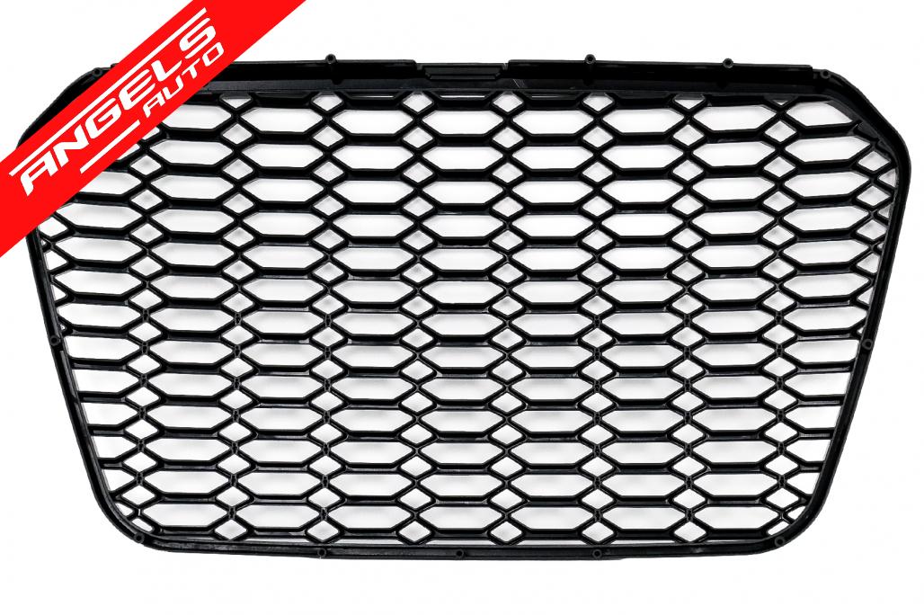 Grila Centrala compatibila cu Audi A6 C7 4G (2011-2014) Negru Lucios - imagine 4
