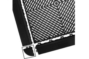 Colt Pardoseala Modulara Ventilata pentru Garaj Depozit Negru