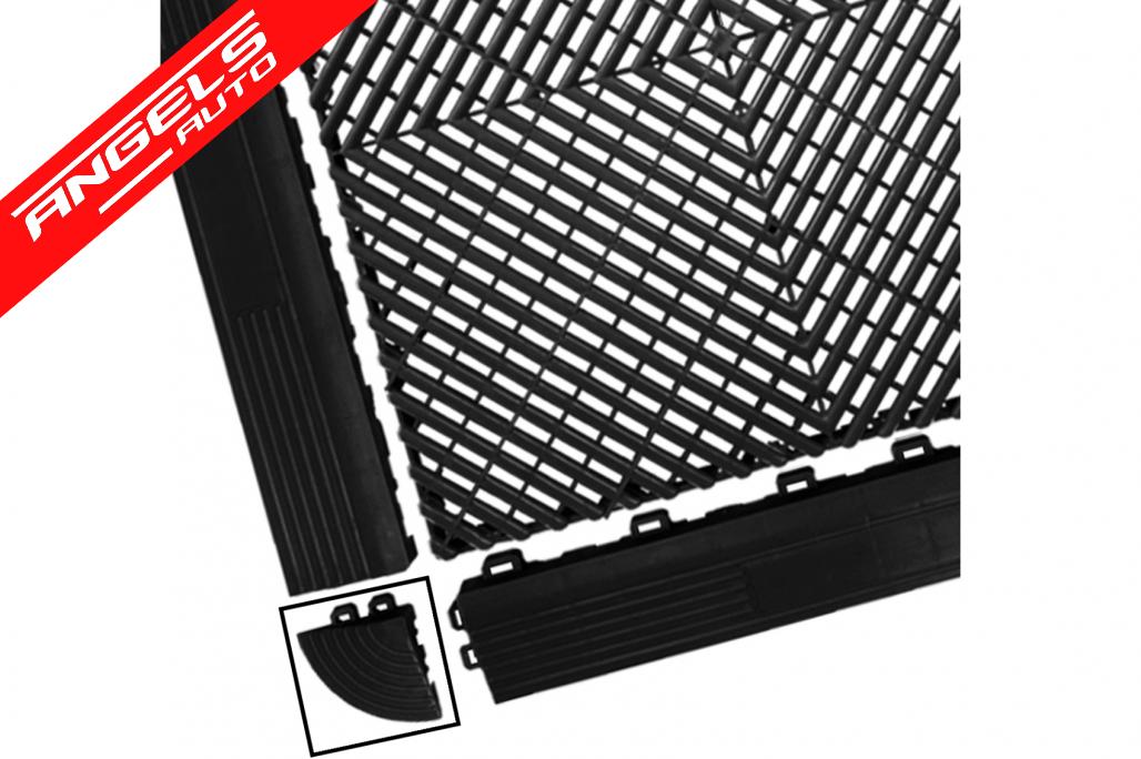 Colt Pardoseala Modulara Ventilata pentru Garaj Depozit Negru