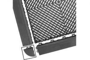 Colt Pardoseala Modulara Ventilata pentru Garaj Depozit Gri Inchis