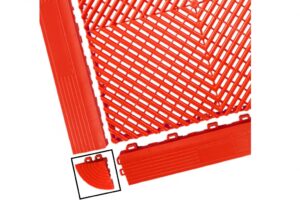 Colt Pardoseala Modulara Ventilata pentru Garaj Depozit Rosu