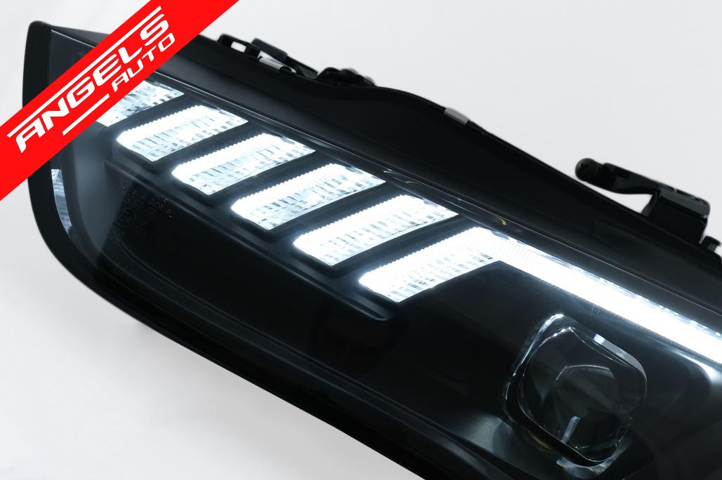 Faruri LED DRL compatibile cu Audi A4 B8.5 Facelift (2012-2015) Negru Semnal Dinamic - imagine 2