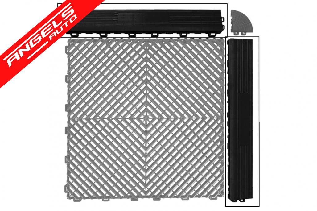 Margini Pardoseala Modulara Ventilata pentru Garaj Depozit Negru