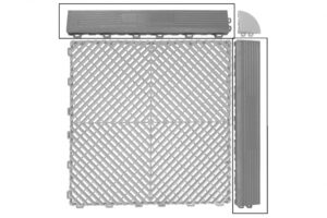 Margini Pardoseala Modulara Ventilata pentru Garaj Depozit Gri Deschis