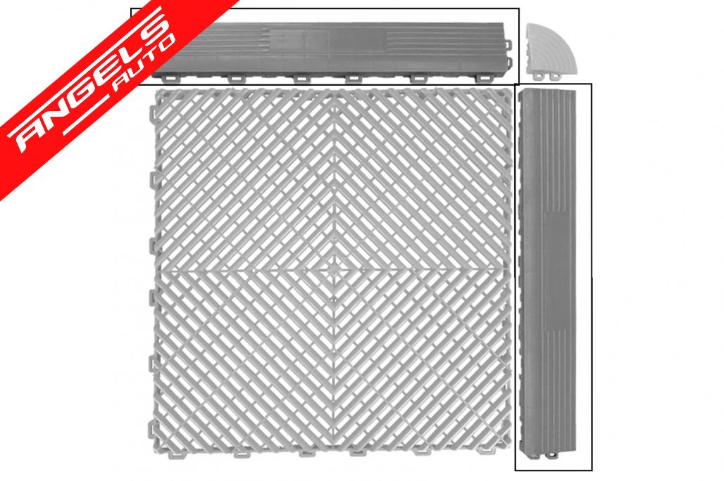 Margini Pardoseala Modulara Ventilata pentru Garaj Depozit Gri Deschis