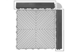 Margini Pardoseala Modulara Ventilata pentru Garaj Depozit Gri Inchis