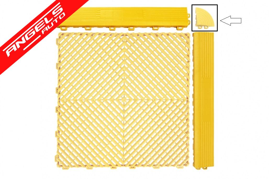 Colt Pardoseala Modulara Ventilata pentru Garaj Depozit Galben - imagine 2