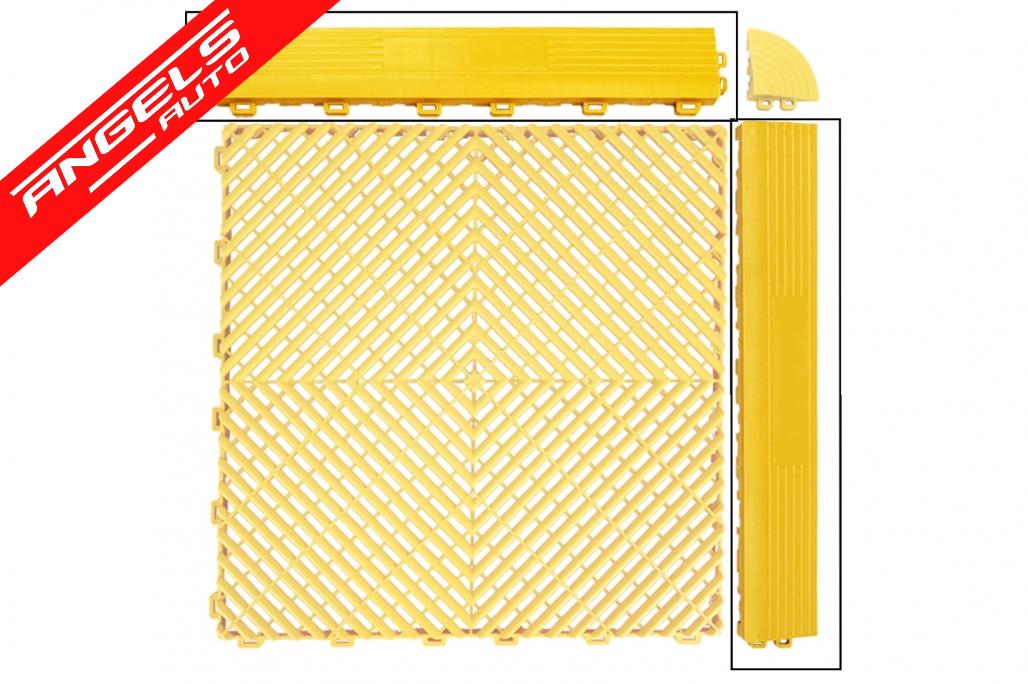 Margini Pardoseala Modulara Ventilata pentru Garaj Depozit Galben