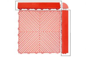 Margini Pardoseala Modulara Ventilata pentru Garaj Depozit Rosu