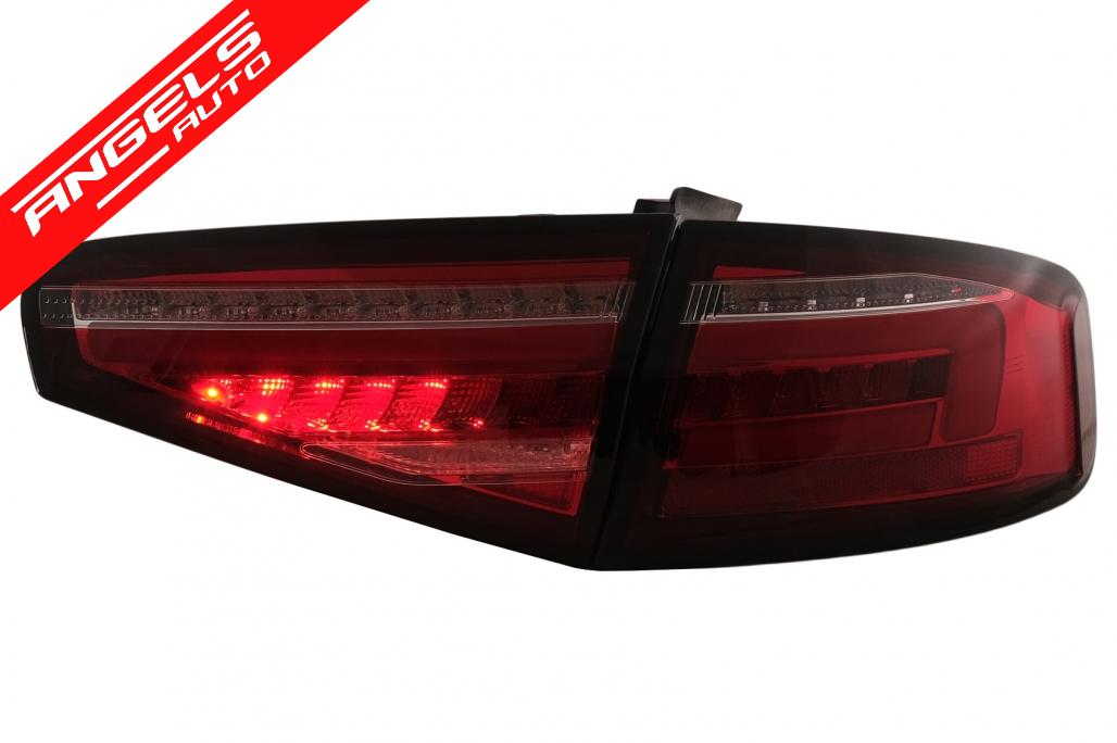 Stopuri Full LED compatibile cu Audi A4 B8 Sedan (2012-2015) Rosu Semnal Dinamic - imagine 6