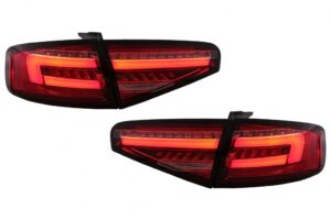 Stopuri Full LED compatibile cu Audi A4 B8 Sedan (2012-2015) Rosu Semnal Dinamic