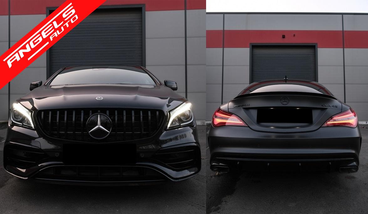 Pachet Exterior compatibil cu Mercedes CLA C117 W117 (2013-2018) Facelift CLA45 Design - imagine 8