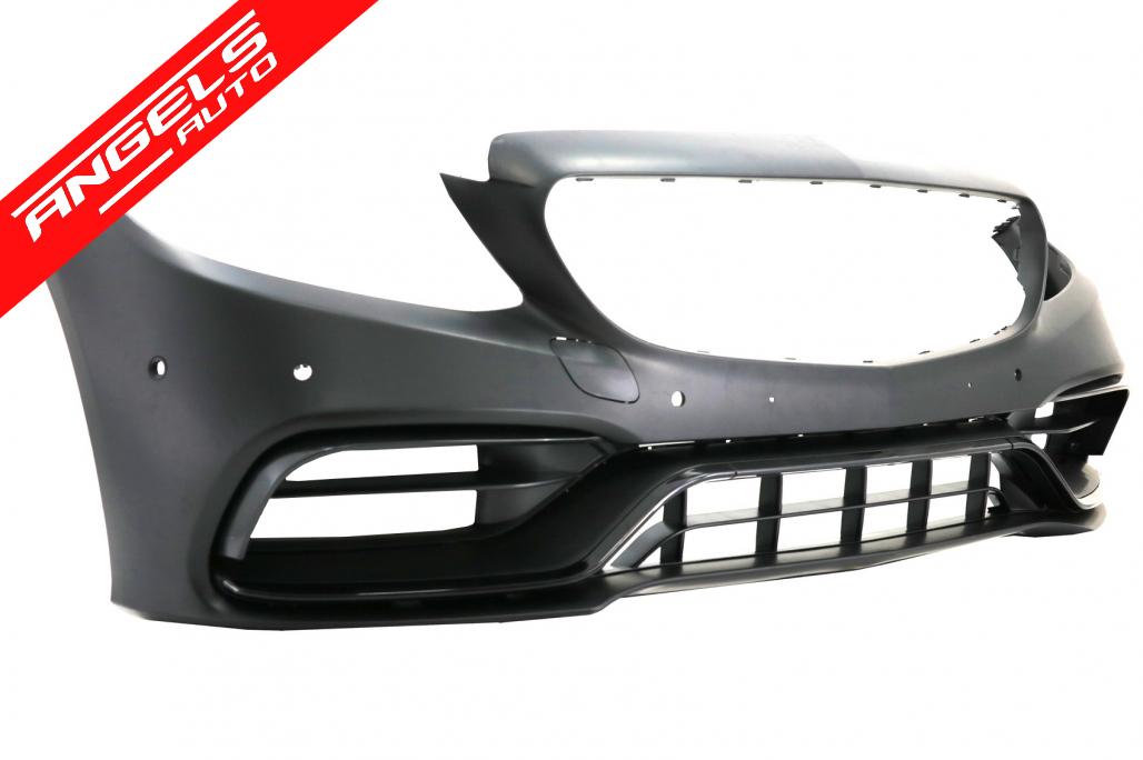 Bara Fata cu Difuzor Evacuare Dubla si Tobe compatibila cu Mercedes C-Class A205 C205 (2014-2019) C63 Design - imagine 3