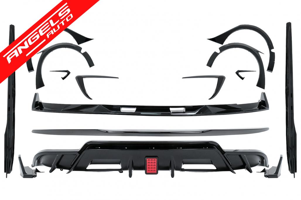 Pachet Complet Aero compatibil cu Tesla Model 3 (2017-2022) Negru Lucios