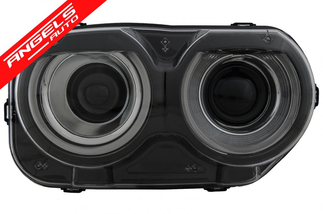 Faruri LED compatibile cu Dodge Challenger (2015-2024) Negru cu Lumini RGB - imagine 6
