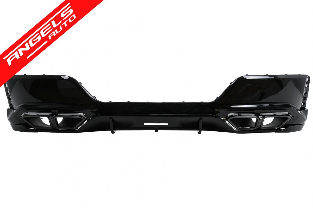 Pachet Aero compatibil cu BMW Seria 7 G70 M-Tech (2022-up) Black Knight Look Negru Lucios - imagine 4