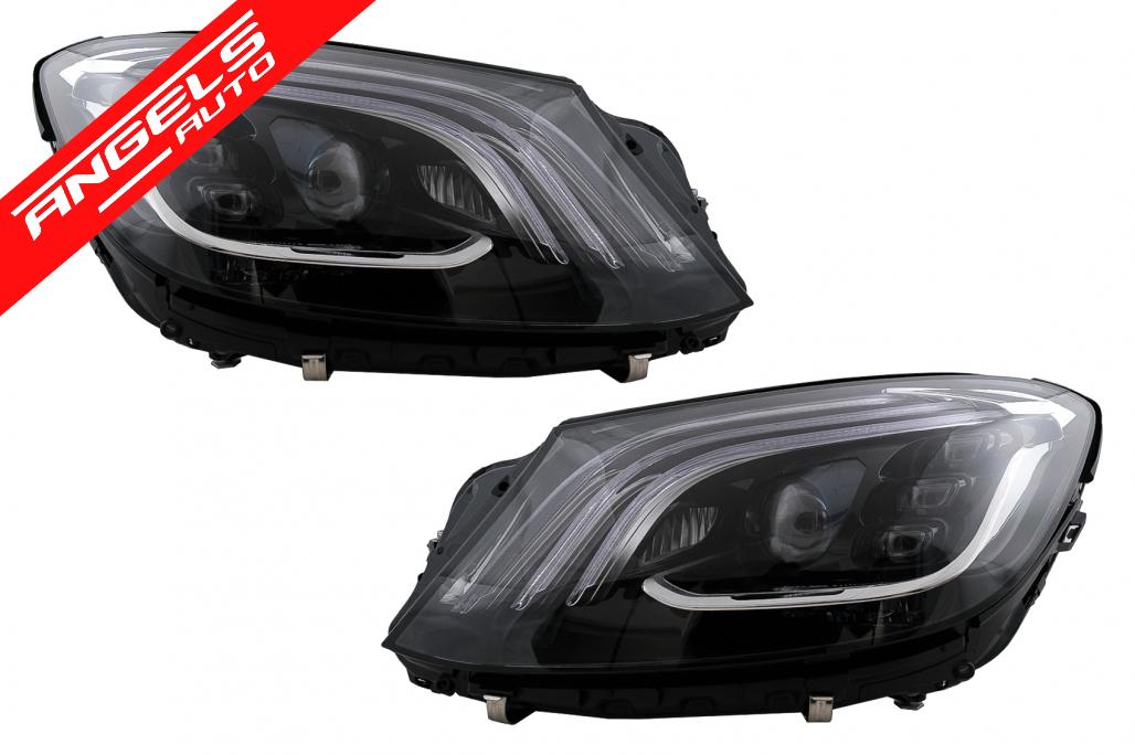 Faruri Full LED compatibil cu Mercedes S-Class W222 (2013-2017) Negru