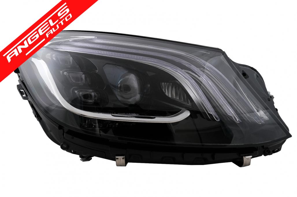 Faruri Full LED compatibil cu Mercedes S-Class W222 (2013-2017) Negru - imagine 2
