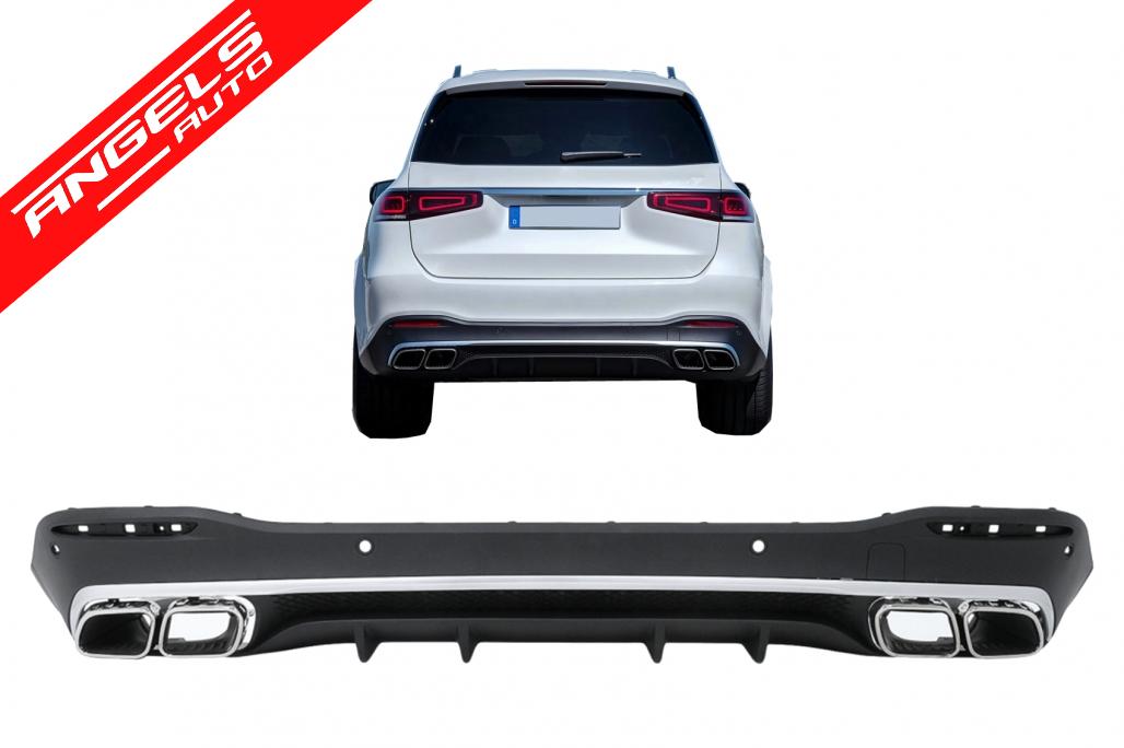 Difuzor Bara Spate cu Tobe compatibil cu Mercedes GLS Class X167 (2019-up) GLS63 Look - imagine 8