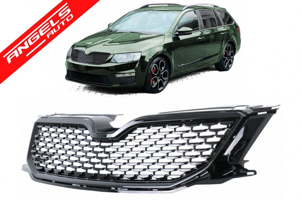 Grila Centrala compatibil cu Skoda Octavia 5E (2012-2017) Negru Lucios