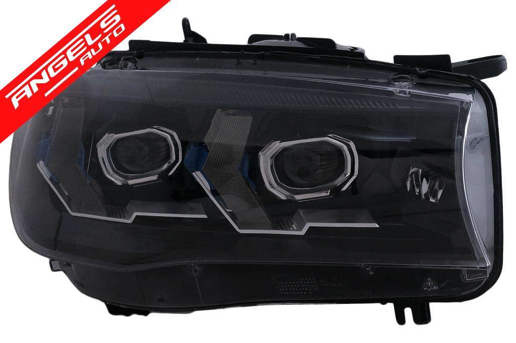 Faruri Full LED compatibile cu BMW X5 F15 (2013-2018) Conversie la G05 Look Negru - imagine 3