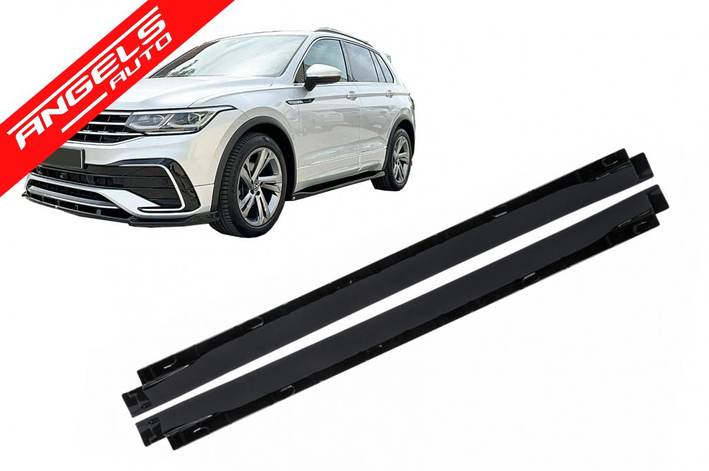 Extensii Praguri compatibile cu VW Tiguan II Mk2 R/R Line Facelift (2020-2024) Negru