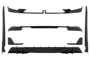 Pachet Exterior Aero compatibil cu BMW X5 G05 LCI M-Tech (2023-up) Black Knight Design Negru Lucios