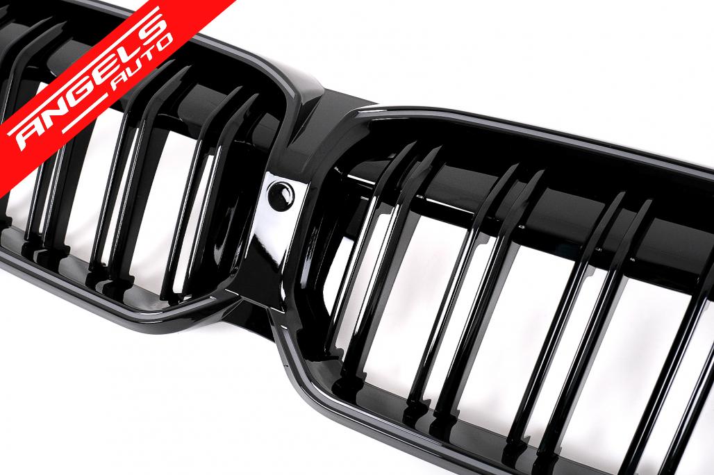 Grila Centrala Dubla cu LED compatibila cu BMW Seria 3 G20 G21 (2019-2022 ) Negru Lucios - imagine 4