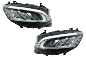 Faruri Full LED compatibile cu Mercedes Sprinter W907 Halogen (2019-2023) Negru