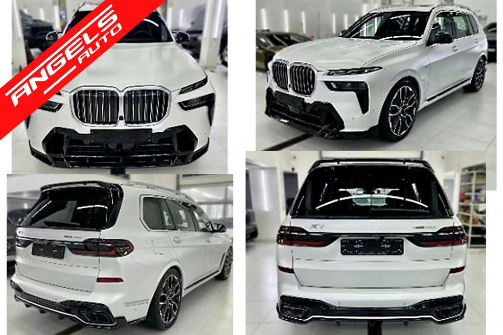 Pachet Aero compatibil cu BMW X7 G07 LCI M-Tech (2023-up) Black Knight Look - imagine 8