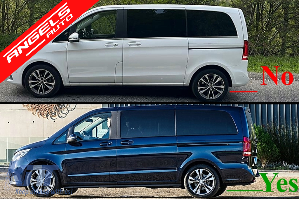 Kit Exterior compatibil cu Mercedes V-Class W447 (2014-2023) Conversie la 2024 Look - imagine 8