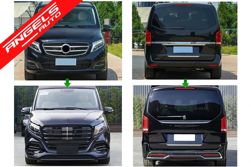 Kit Exterior compatibil cu Mercedes V-Class W447 (2014-2023) Conversie la 2024 Look - imagine 9