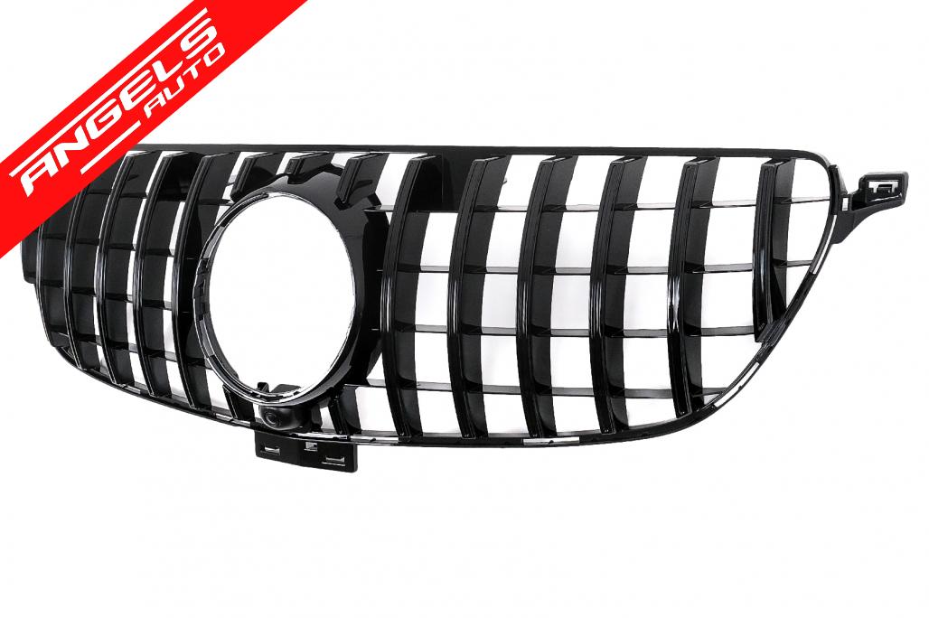 Grila Centrala compatibila cu Mercedes GLE C292 GLE W166 (2015-2018) GT-R Panamericana Black Look - imagine 2