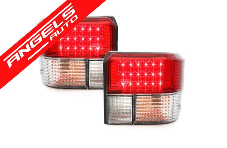 Stopuri LED compatibile cu VW Transporter T4 (1990-2003) Cristal Rosu - imagine 2