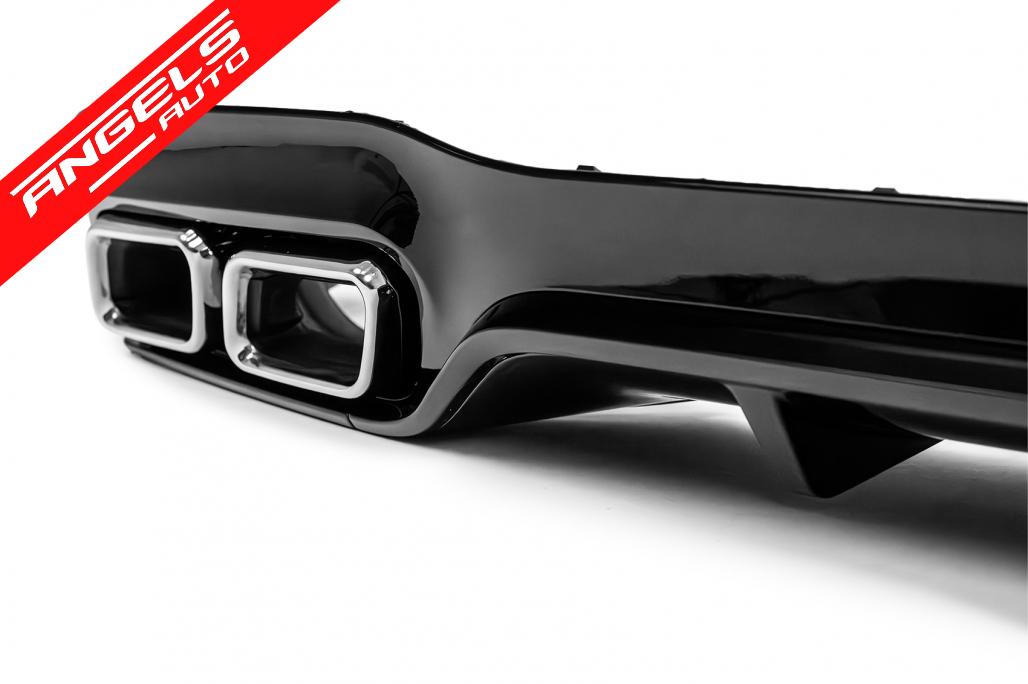 Difuzor Bara Spate compatibil cu Mercedes E-Class W213 S213 Sport Line (2016-2019) Negru Lucios - imagine 3