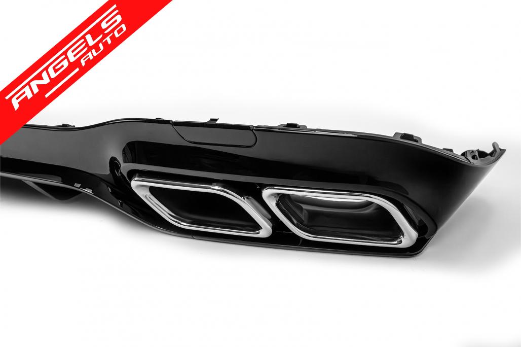 Difuzor Bara Spate compatibil cu Mercedes E-Class W213 S213 Sport Line (2016-2019) Negru Lucios - imagine 4