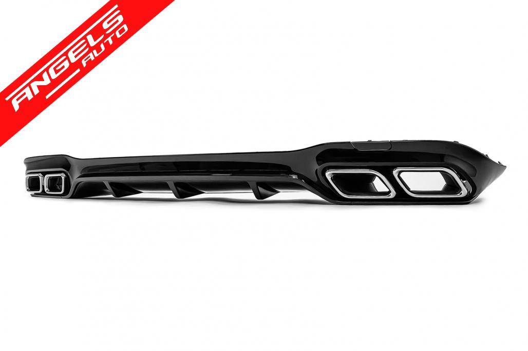 Difuzor Bara Spate compatibil cu Mercedes E-Class W213 S213 Sport Line (2016-2019) Negru Lucios - imagine 2