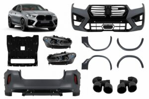 Pachet Exterior compatibil cu BMW X6 G06 (2019-up) Conversie la LCI 2024 X6M Look