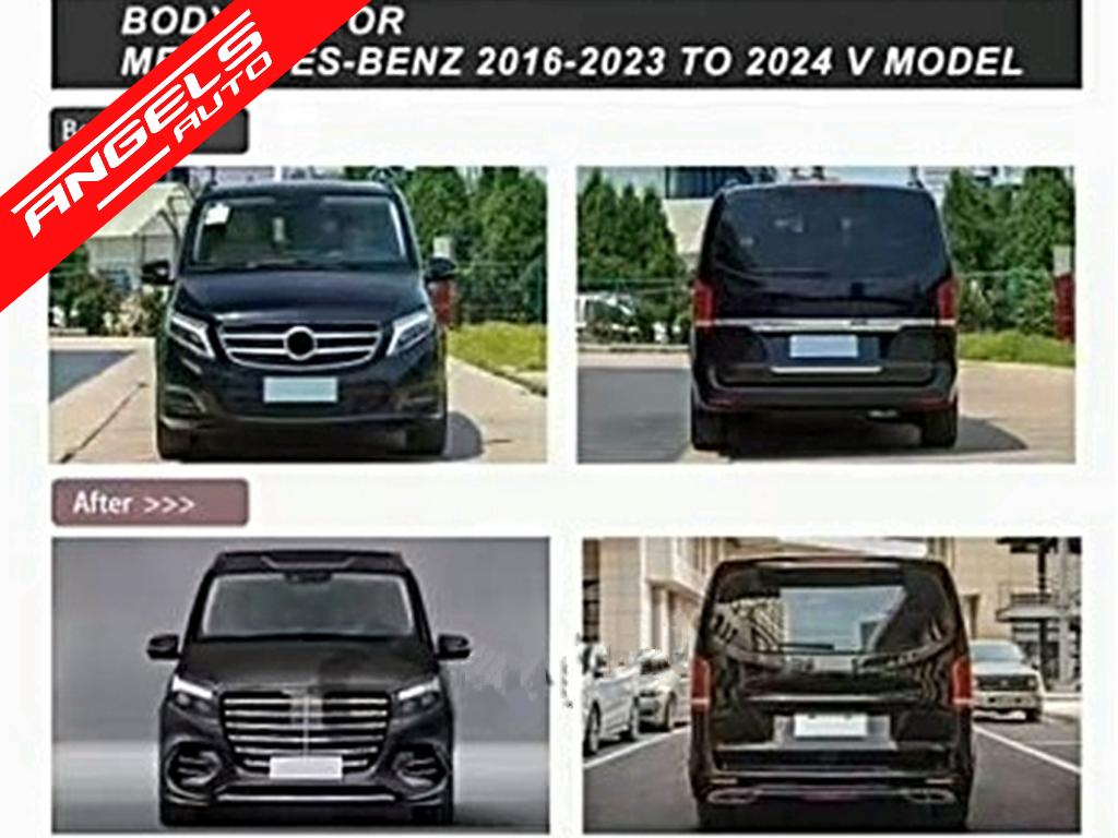 Pachet Exterior compatibil cu Mercedes Vito (2016-2023) Conversie la 2024 V Look - imagine 13